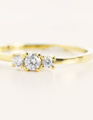 Anillo de compromiso SOMNIS | Oro Amarillo | 0.20 ct.