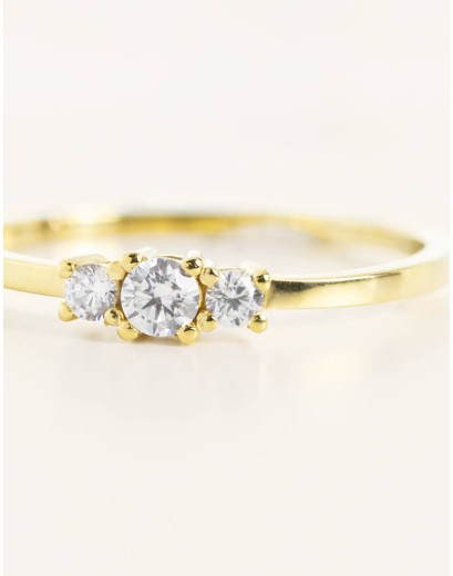 Anillo de compromiso SOMNIS | Oro Amarillo | 0.20 ct.