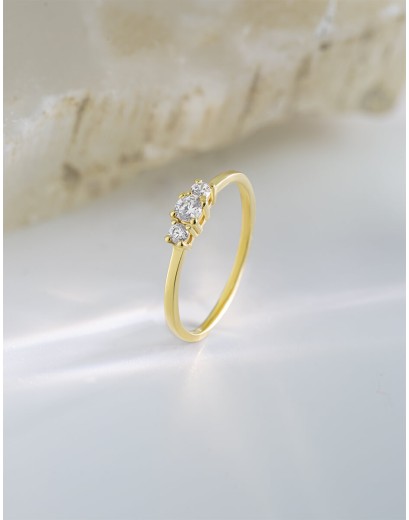 Anillo de compromiso SOMNIS | Oro Amarillo | 0.20 ct.