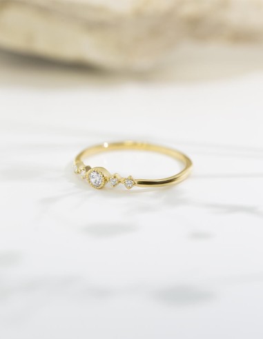Anillo de compromiso SONHOS | Oro Amarillo | 0.16 ct.