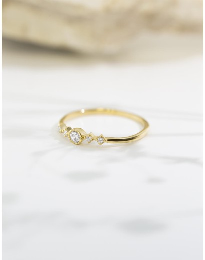 Anillo de compromiso SONHOS | Oro Amarillo | 0.16 ct.