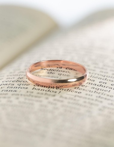 Anillo de boda clásico 3 mm oro rosa modelo RD30RP00 de Rings&Dreams