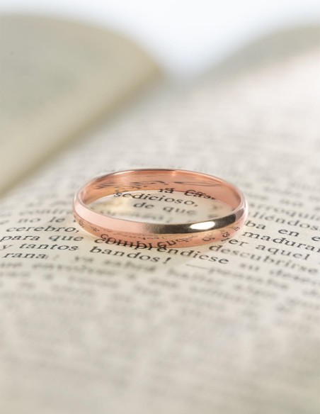 Anillo de boda clásico 3 mm oro rosa modelo RD30RP00 de Rings&Dreams