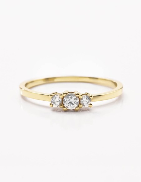 Anillo de compromiso SOMNIS | Oro Amarillo | 0.20 ct.