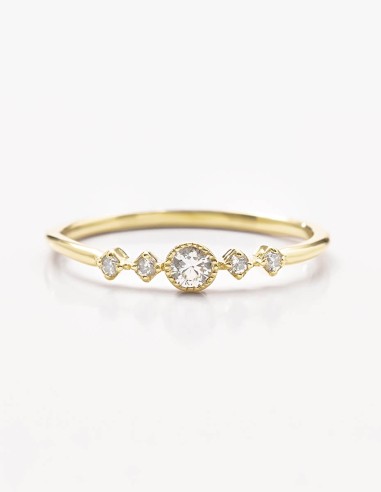Anillo de compromiso SONHOS | Oro Amarillo | 0.16 ct.