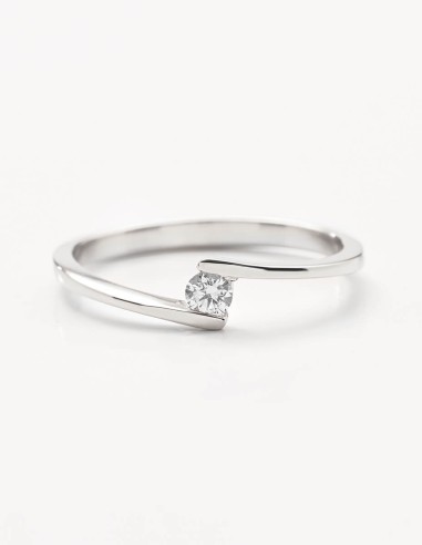 Anillo de compromiso AHLAM | Plata | 0.10 ct.