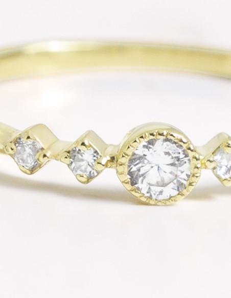Anillo de compromiso SONHOS | Oro Amarillo | 0.16 ct.