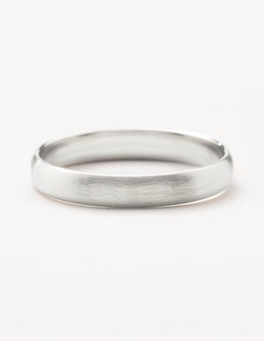 Anillo clásico de boda en oro blanco acabado cepillado/satinado modelo RD35BS00 de Rings&Dreams